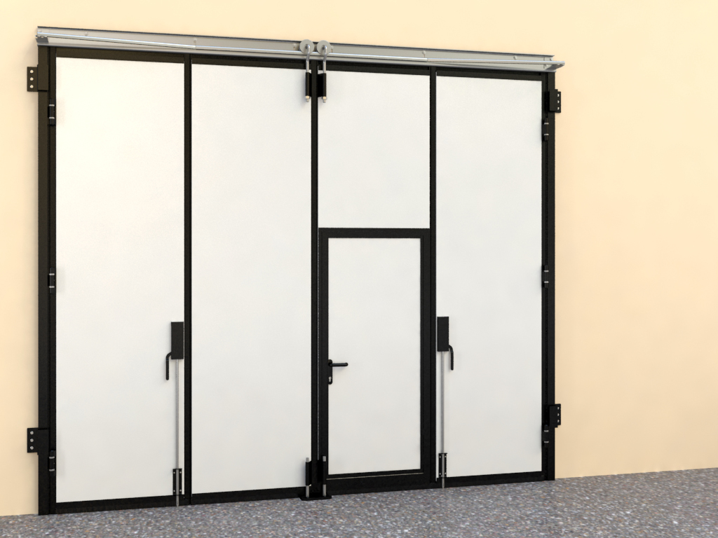 Монтаж на внутренней стороне стены рекомендуется, когда позволяют характеристики проема. При этом механизм привода и направляющие полностью защищены и недоступны посторонним лицам.